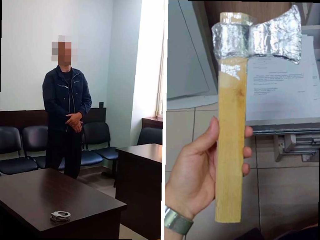 В Сочи арестовали мужчину, угрожавшего бутафорским топором